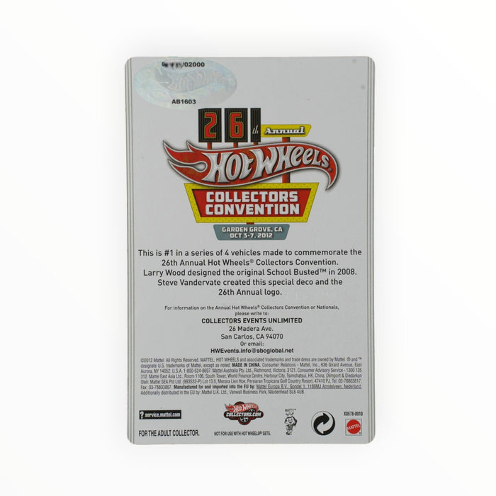Hot Wheels School Busted - Collectors Convention (2012)