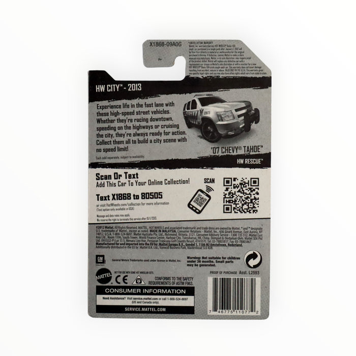 Hot Wheels '07 Chevy Tahoe - Mainline (2013) 13/250