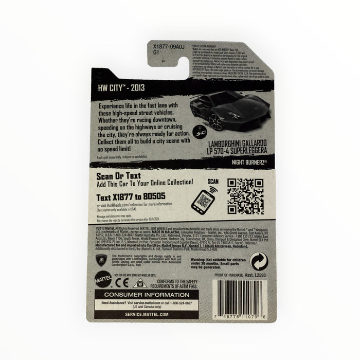 Hot Wheels Lamborghini Gallardo LP 570-4 Superleggera - Mainline (2013) 29/250