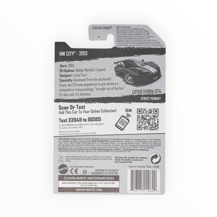 Hot Wheels Lotus Evora GT4 - Mainline (2013) 10/250