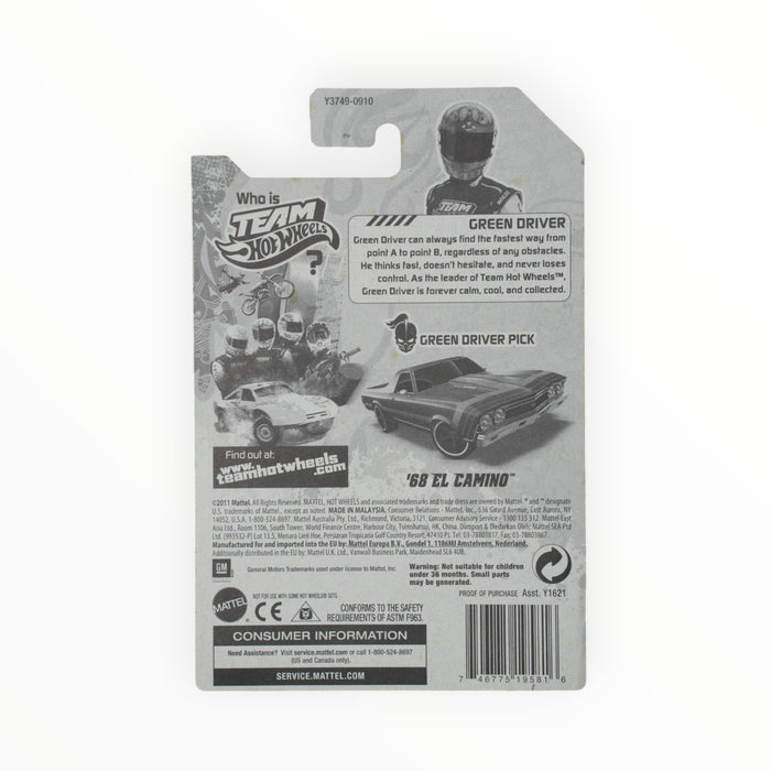Hot Wheels '68 El Camino (Green Driver) Top Rides (2012)