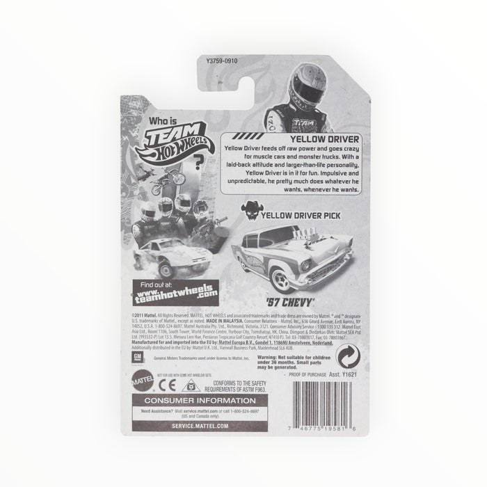 Hot Wheels '57 Chevy (Yellow Driver) Top Rides (2012)