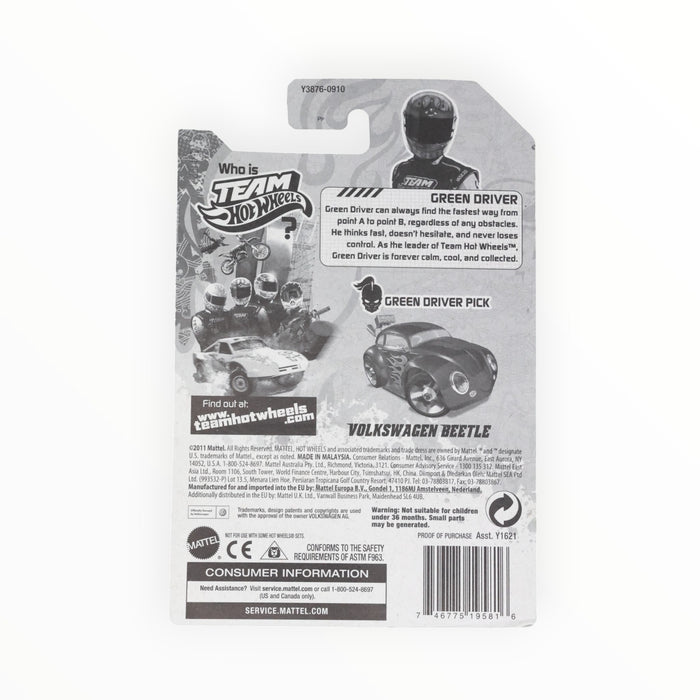 Hot Wheels Volkswagen Beetle (Green Driver) Top Rides (2012)
