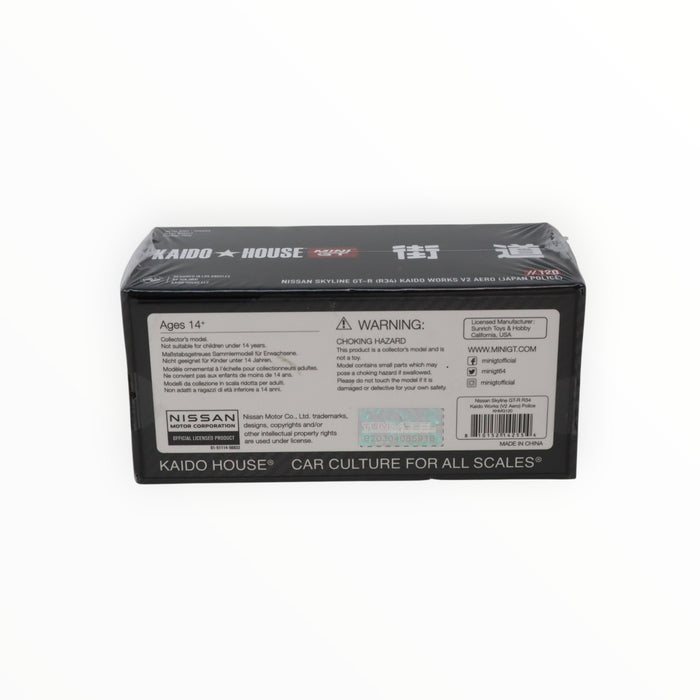 Kaido House Nissan Skyline GT-R (R34) V2 (Kaido Works - Japan Police) Mini GT (2024) #120
