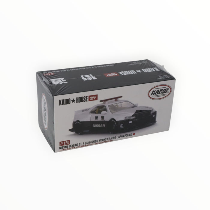 Kaido House Nissan Skyline GT-R (R34) V2 (Kaido Works - Japan Police) Mini GT (2024) #120