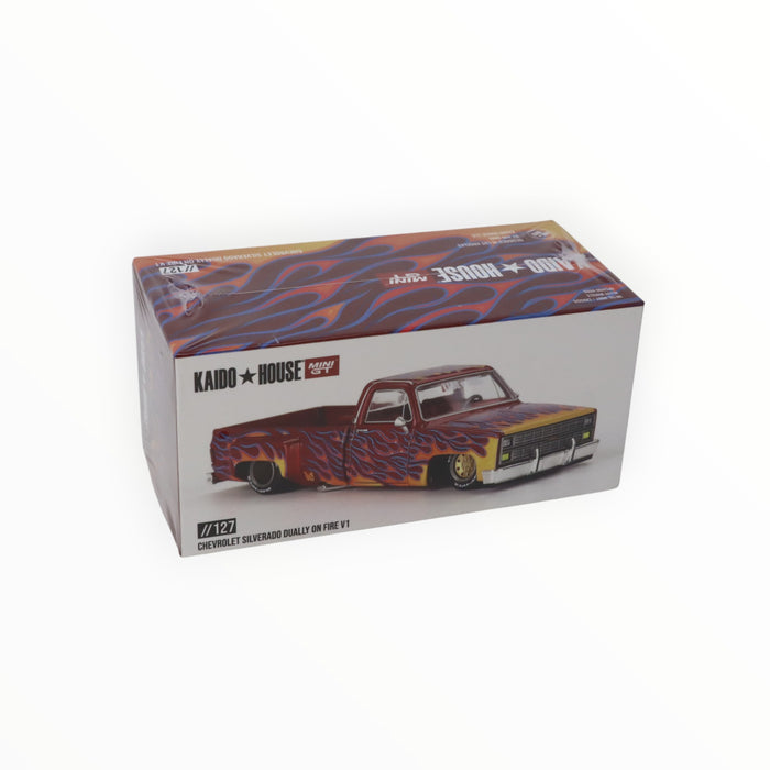 Kaido House Chevrolet Silverado Dually (On Fire) Mini GT (2024) #127