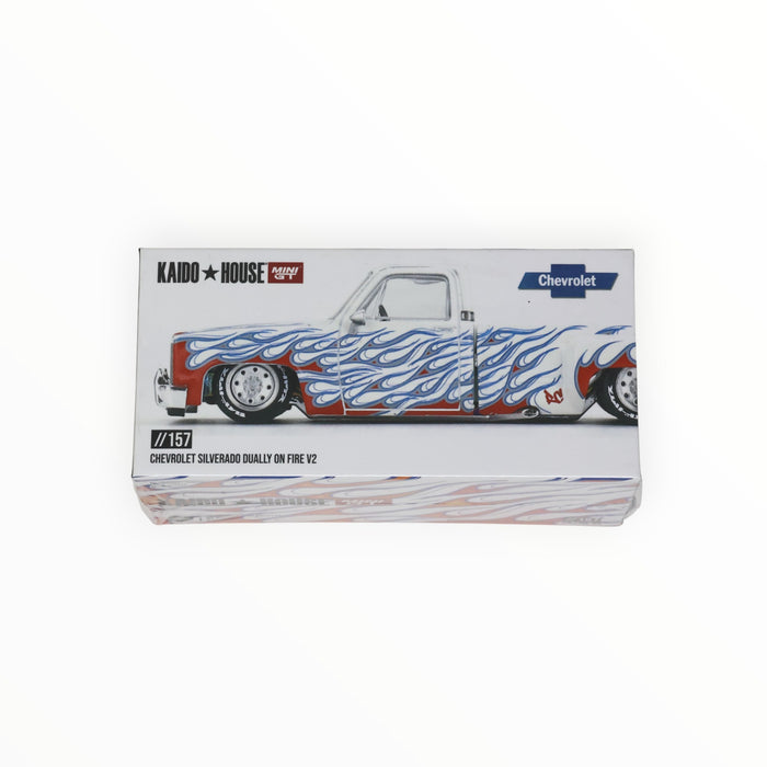 Kaido House Chevrolet Silverado Dually (On Fire) Mini GT (2025) #157