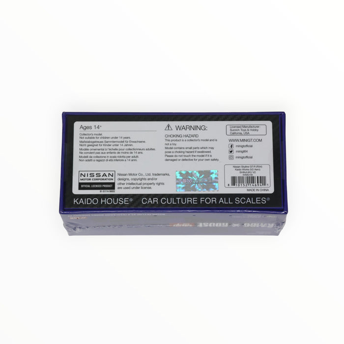 Kaido House Nissan Skyline GT-R (R34) V2 (Kaido Works - Shinjuku) Mini GT (2025) #158