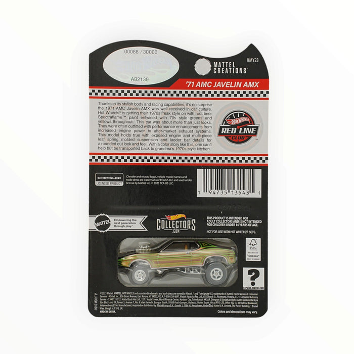 Hot Wheels '71 AMC Javelin AMX - RLC (2024) Low Number # 88/30000