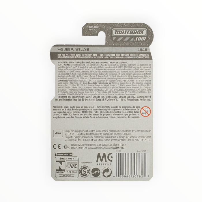 Matchbox '43 Jeep Willys - Mainline (2018) 121/125