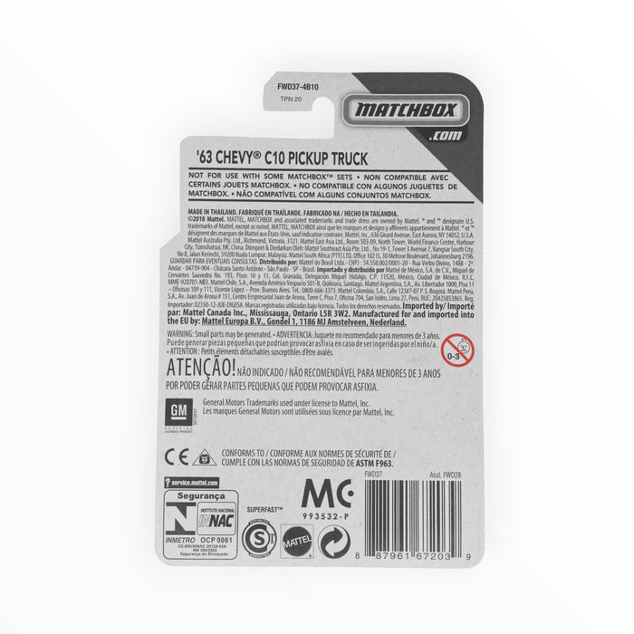 Matchbox '63 Chevy C10 Pickup Truck - Moving Parts (2019) #9