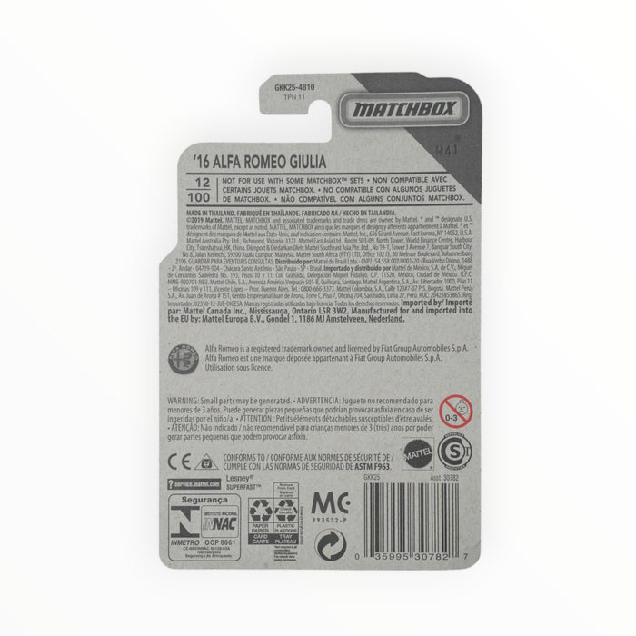 Matchbox '16 Alfa Romeo Giulia - Mainline (2020) 12/100