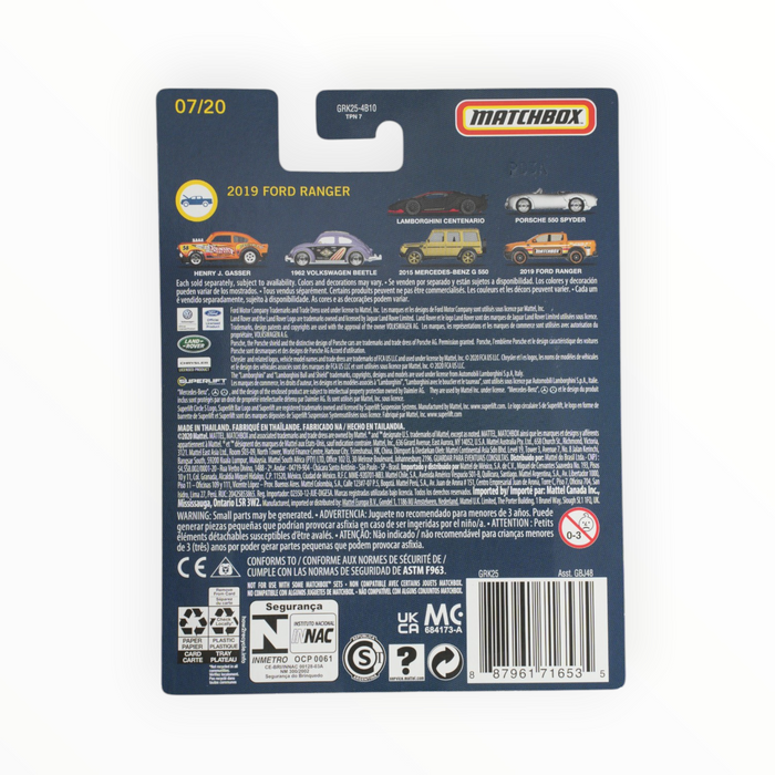 Matchbox 2019 Ford Ranger - Collectors Series (2021) 7/20