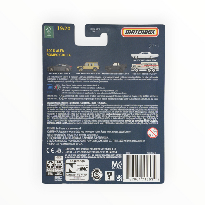 Matchbox 2016 Alfa Romeo Giulia - Collectors Series (2021) 19/20