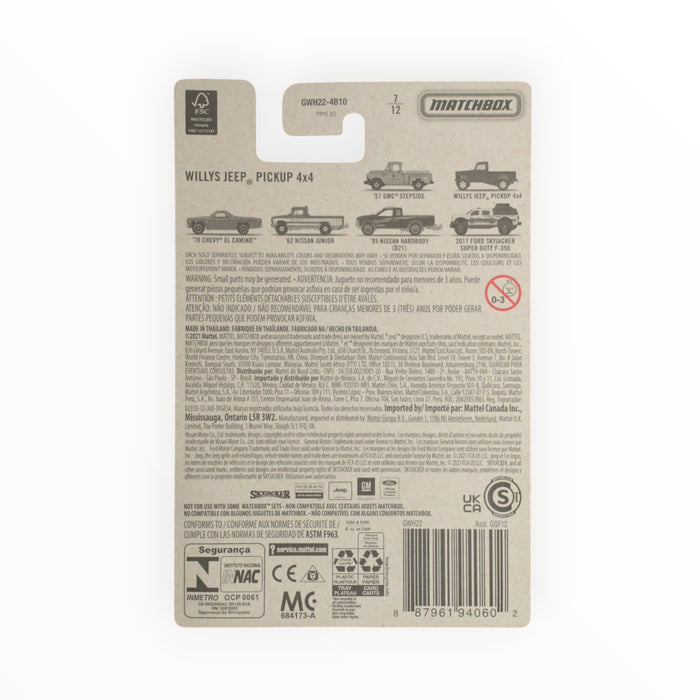 Matchbox Willys Jeep Pickup 4x4 - Truck Series (2021) 7/12