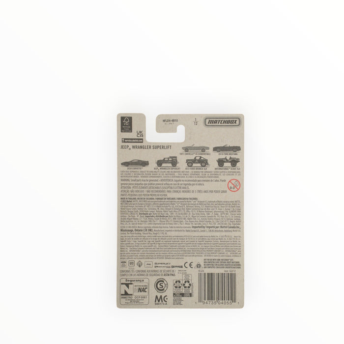 Matchbox Jeep Wrangler Superlift - Local Cruisers (2022) 1/12