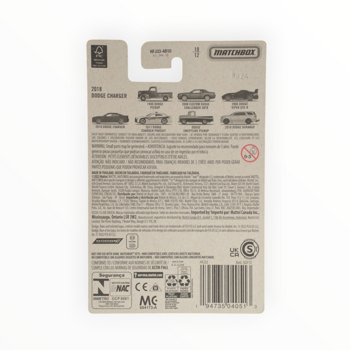 Matchbox 2018 Dodge Charger - Dodge Series (2022) 10/12