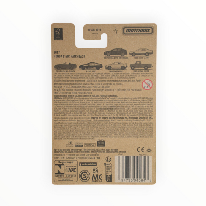 Matchbox 2017 Honda Civic - Japan Origins (2022) 7/12