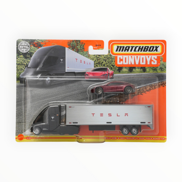 Matchbox Tesla Semi & Box Trailer / 2020 Tesla Roadster - Matchbox Convoys (2022) 2/8