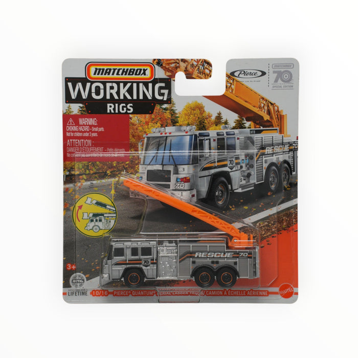 Matchbox Pierce Quantum Aerial Ladder Truck - Working Rigs (2023) 10/16