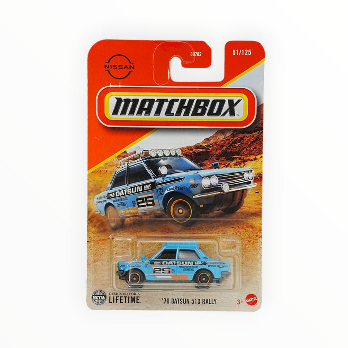 Matchbox '70 Datsun 510 Rally - Mainline (2025) 51/125
