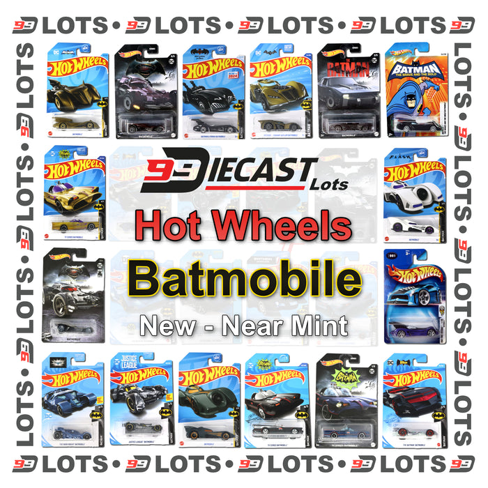 99Diecast Hot Wheels Lot - Batmobile - New Near Mint - Choose Your Lot Size