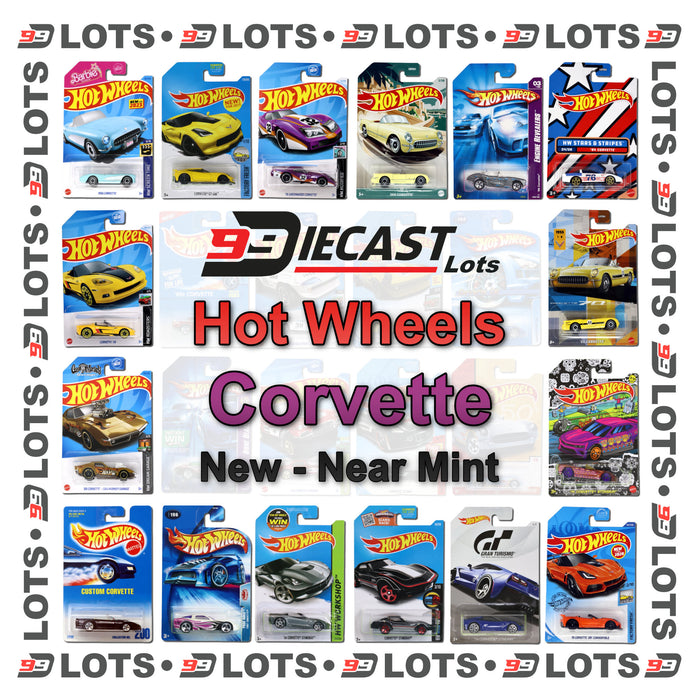 99Diecast Hot Wheels Lot - Corvette - New Near Mint - Choose Your Lot Size