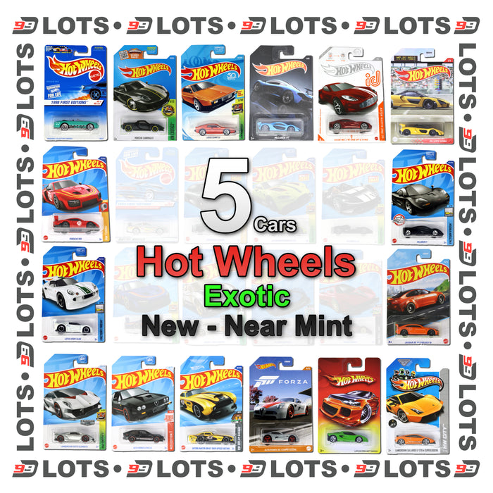 99Diecast Hot Wheels Lot - Exotics Cars - New Near Mint - Choose Your Lot Size