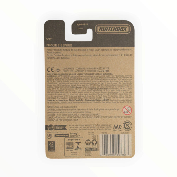 Matchbox Porsche 918 Spyder - Global Series (2022) 5/12